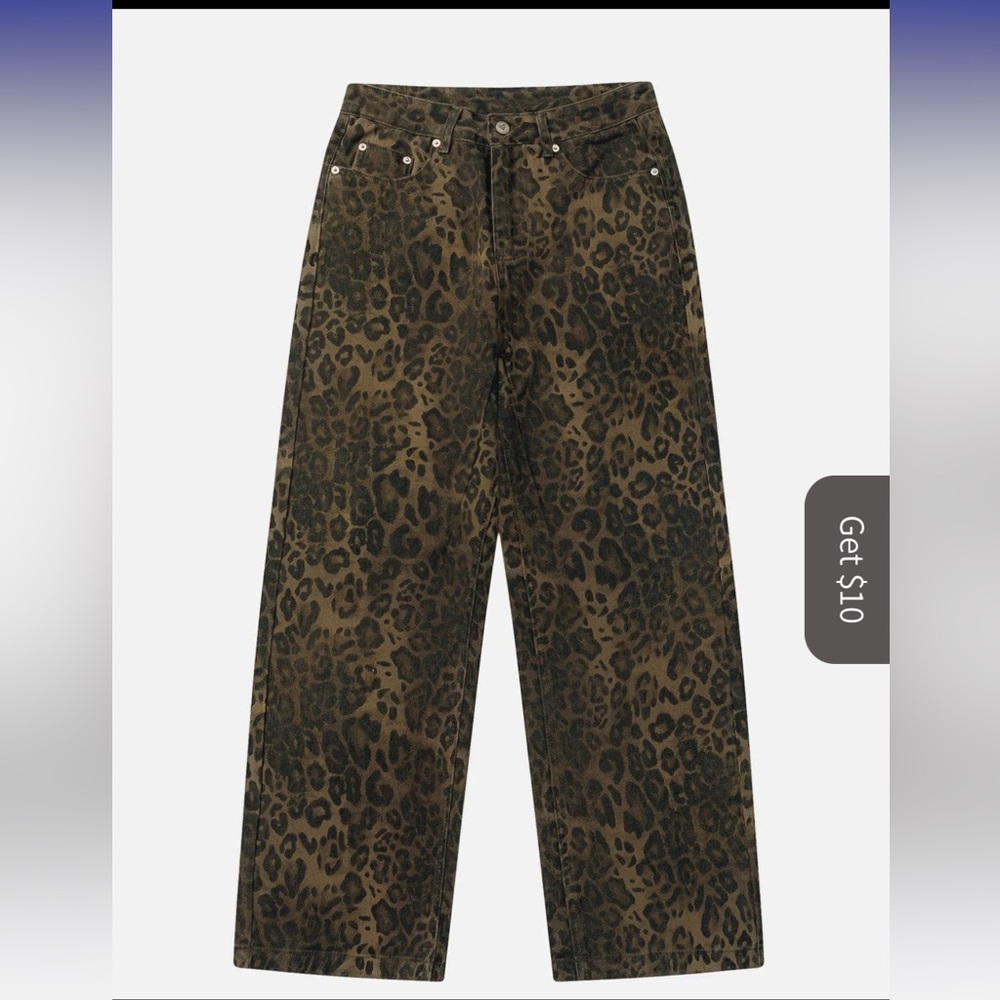 Leopard Print Jeans